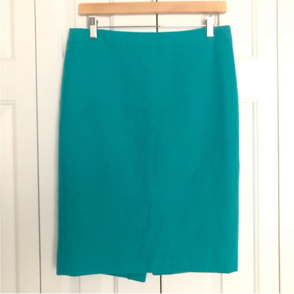J. Crew No. 2 Aqua / Turquoise Pencil Skirt